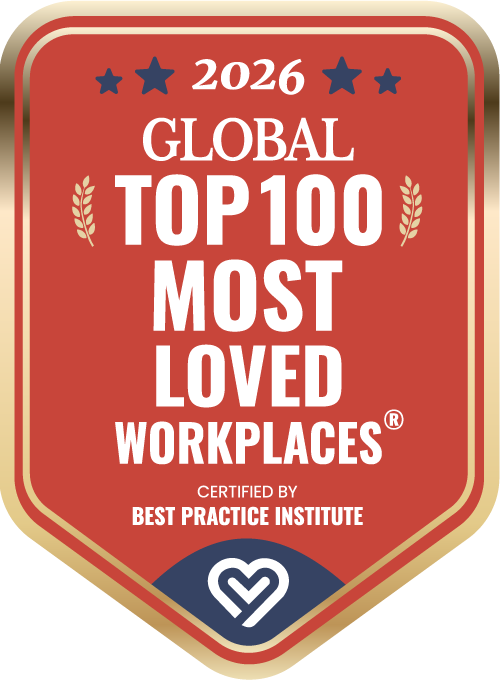 Top 100 Most Loved Workplaces Badge 2024, 2025, 2026