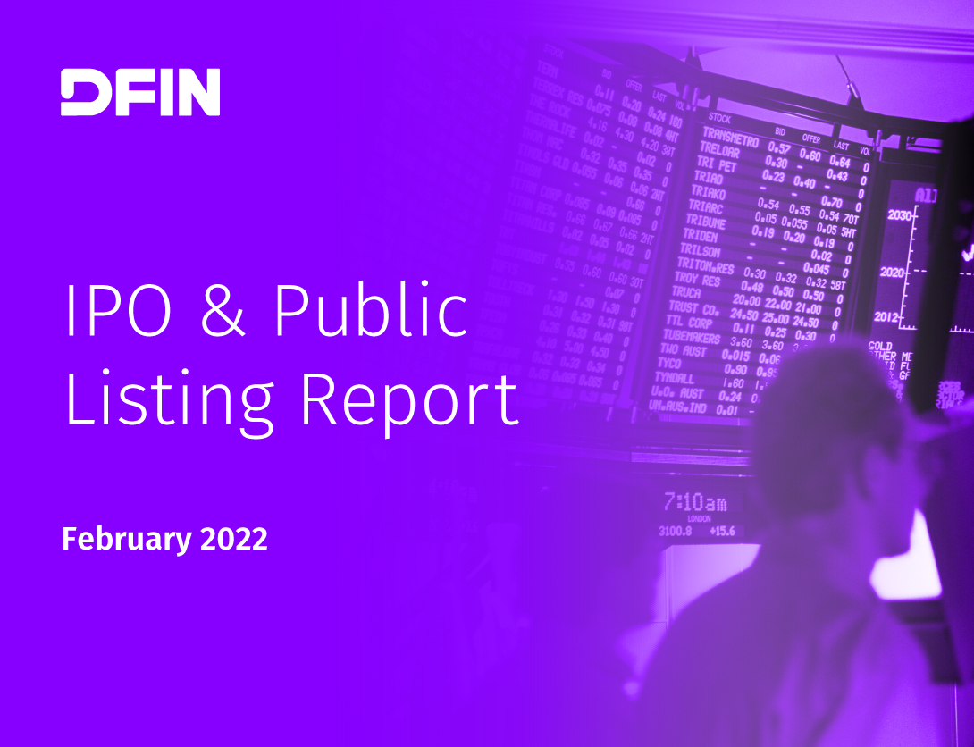 DFIN's IPO & Public Listing Report February 2022 Edition Donnelley