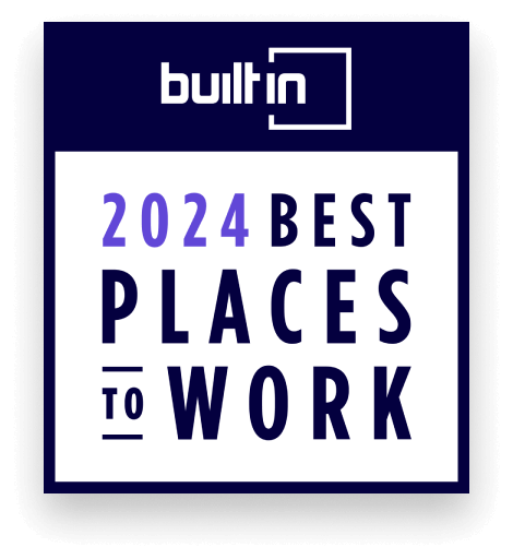 Badge Best Places to Work by builtinn 2024