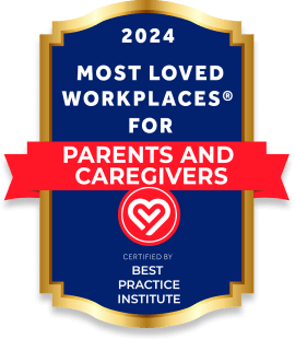 Badge Most Loved Workplaces for Parents and Caregivers Best Practice Institute 2024