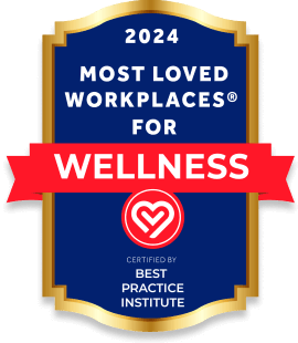 Badge Most Loved Workplaces for Wellness Best Practice Institute 2024