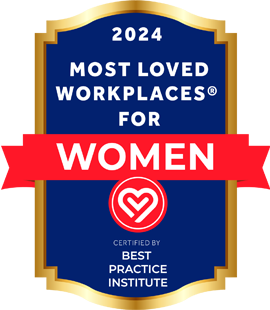 Badge Most Loved Workplaces for Women Best Practice Institute 2024