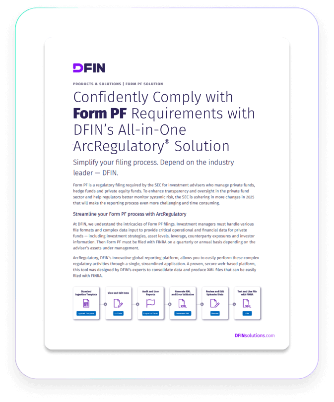 Confidently Comply with Form PF Document Graphic