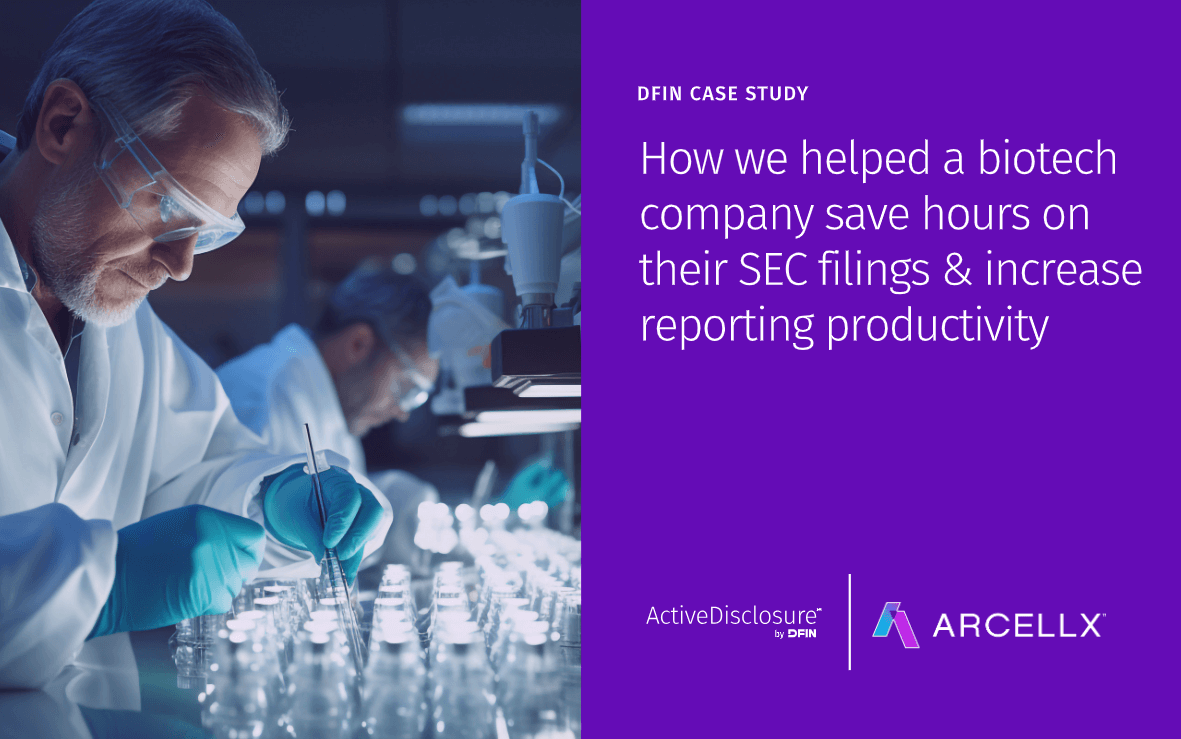 How We Helped a Biotech Company Save Hours on Their SEC Filings & Increase Reporting Productivity