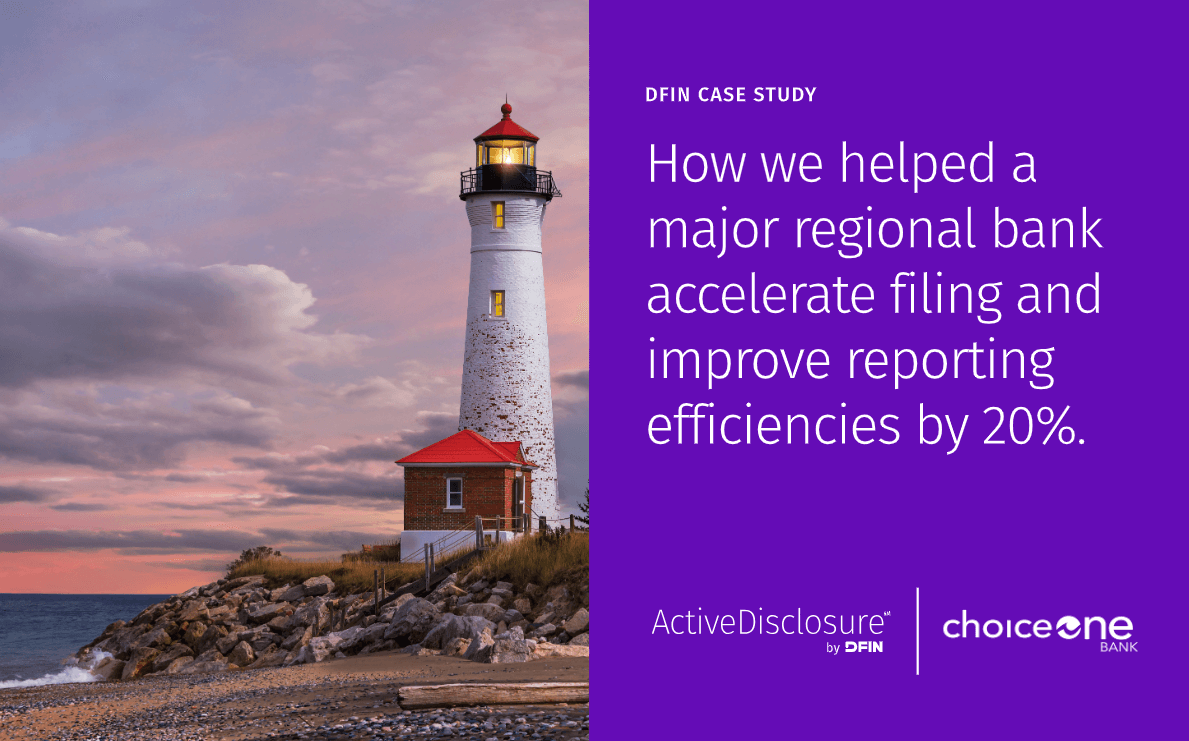 case study How We Helped a Major Regional Bank Accelerate Filing and Improve Reporting Efficiencies by 20%